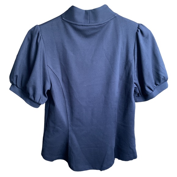 Anthropologie Ett:twa Blue Puff Sleeve Gresham Top - Picture 5 of 7